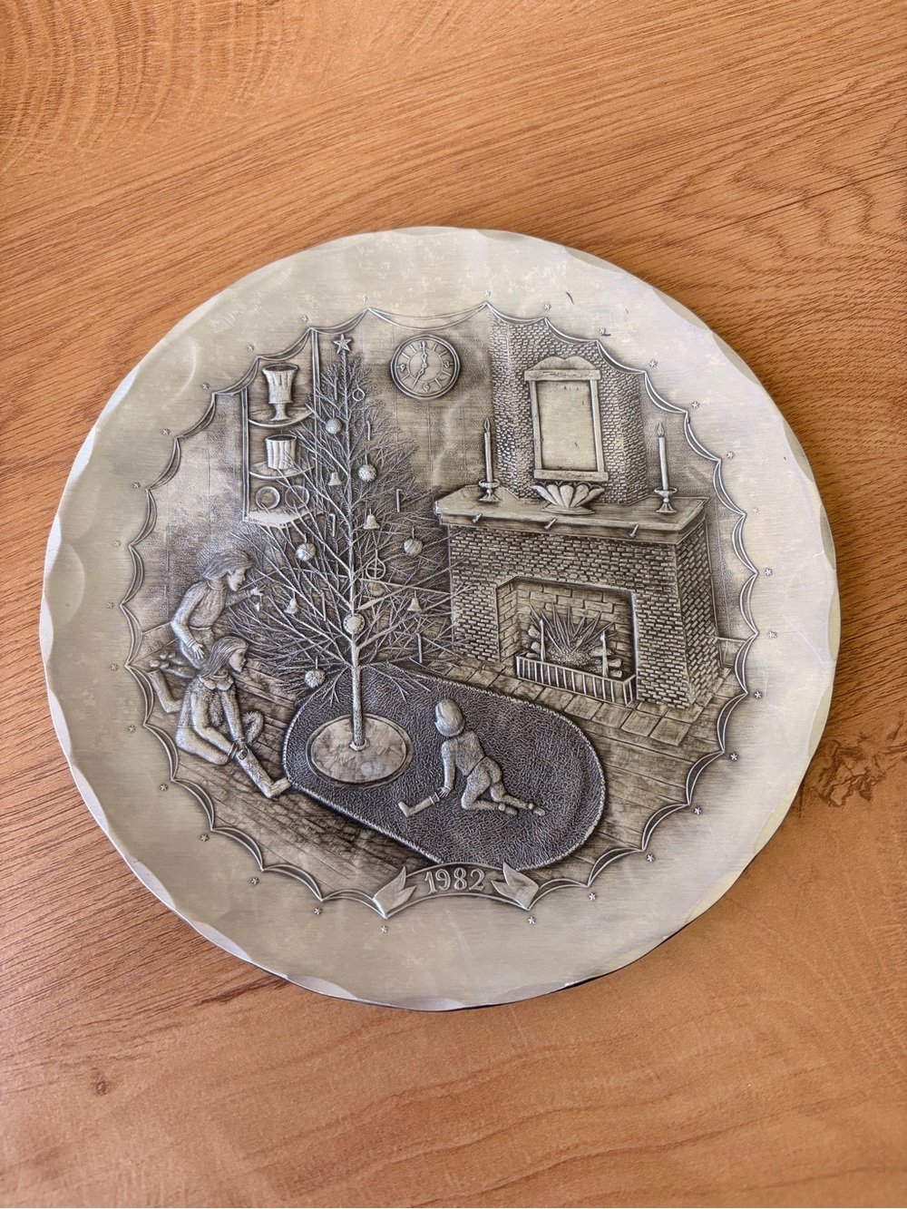 Vintage 1982 By Natale Christmas Plate Handmade Grove City PA
